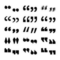 Quotation Mark, Set of Quotation Marks, Punctuation Marks vector