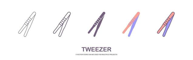 tweezers icon element of make up icon for mobile concept and web apps. Thin line tweezers icon can be used for web and mobile. Premium icon on white background vector