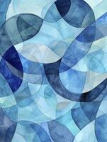 AI generated Watercolor abstract geometric pattern, watercolor drawing print, mosaic composition, abstraction-creation, emotive composition, monochrome painting, rounded forms, shaped canvas photo