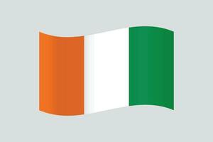ivory coast flag official colors vector illustration