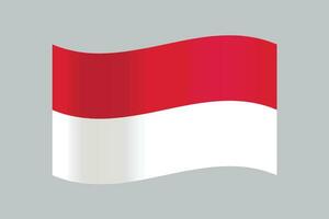 vector illustration of indonesia flag