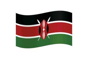 Kenia bandera oficial colores vector ilustración