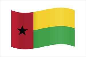 Vector Guinea-Bissau flag background illustration texture