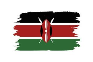 Kenya flag official colors vector illustration