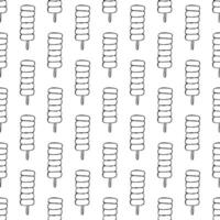 Seamless pattern with ice cream doodle for decorative print, wrapping paper, greeting cards, wallpaper and fabric vector