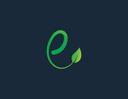 initial Letter E leaf Logo Concept icon symbol sign Element Design. Organic, Herbal, Natural Products, Health Care, Spa Logotype. Vector illustration template