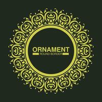 ornament pattern circle border design vector