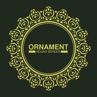 ornament pattern circle border design vector