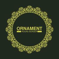 ornament pattern circle border design vector