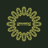 ornament pattern circle border design vector