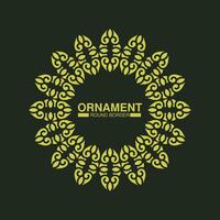 ornament pattern circle border design vector