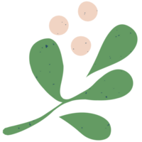 AI generated a green leaf with two dots on it png