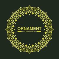 ornament pattern circle border design vector