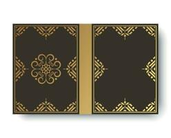 Luxury ornamental book cover design vector