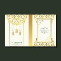 Luxury ramadan islamic ornament cover vector