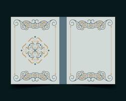 vistoso ornamental libro cubrir diseño vector