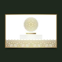 plantilla de tarjeta de invitación de emblema de oro de lujo vector