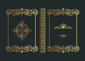 diseño de portada de libro ornamental de lujo vector