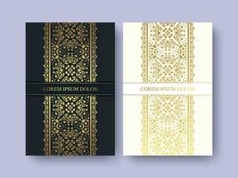 luxury ornament pattern book cover collection vector