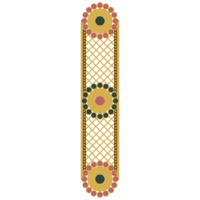 ai généré une décoratif en bois Cadre avec une floral conception png