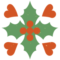 AI generated christmas holly leaves png