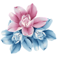 AI generated watercolor flowers clip art png