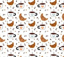 Seamless pattern morning coffee. vector elements for menu, banner.