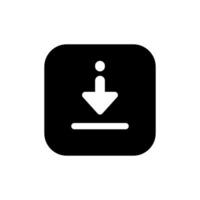 Download icon vector. Upload button illustration. Load symbol or logo. vector