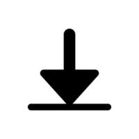 Download icon vector. Upload button illustration. Load symbol or logo. vector