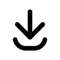 Download icon vector. Upload button illustration. Load symbol or logo. vector