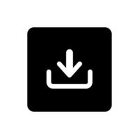 Download icon vector. Upload button illustration. Load symbol or logo. vector