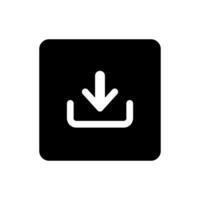 Download icon vector. Upload button illustration. Load symbol or logo. vector