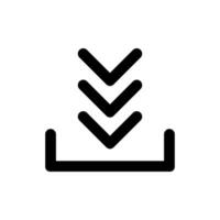 Download icon vector. Upload button illustration. Load symbol or logo. vector