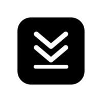 Download icon vector. Upload button illustration. Load symbol or logo. vector