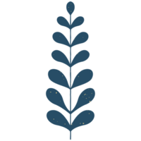 AI generated a stylized plant with leaves on a transparent background png