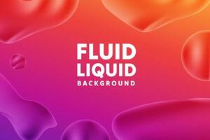 Colorful fluid 3D shapes. Abstract liquid gradient background, Wavy Background in Colorful Design. Fluid Shapes, Gradient design element for backgrounds, banners, wallpapers, posters and covers, vector