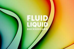 Colorful fluid 3D shapes. Abstract liquid gradient background, Wavy Background in Colorful Design. Fluid Shapes, Gradient design element for backgrounds, banners, wallpapers, posters and covers, vector