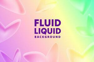 Colorful fluid 3D shapes. Abstract liquid gradient background, Wavy Background in Colorful Design. Fluid Shapes, Gradient design element for backgrounds, banners, wallpapers, posters and covers, vector