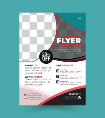 Corporate flyer design template vector