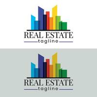 Collection of Building logo, real estate logo, property logo design for business company identity vector