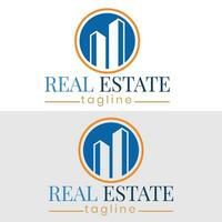 Collection of Building logo, real estate logo, property logo design for business company identity vector