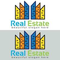 Collection of Building logo, real estate logo, property logo design for business company identity vector