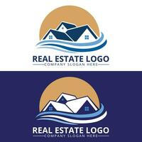 Luxury logo design or real estate logo design template vector