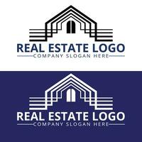 Vector real estate logo house logo home logo vector black and gold real estate logo with a build