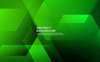 abstract green gradient diagonal light and line hexagon shape decoration background. eps10 vector