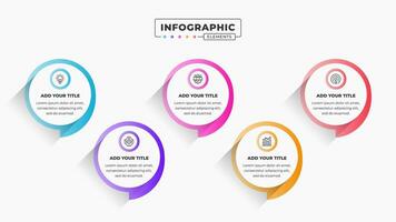 vector presentación habla burbuja infografía diseño modelo con 5 5 pasos o opciones