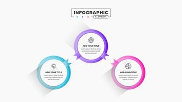 vector etiqueta infografía diseño modelo con 3 pasos o opciones