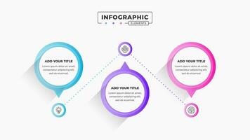 vector proceso infografía diseño modelo con 3 pasos o opciones