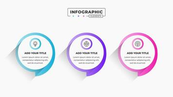 Vector speech bubble infographic design template with 3 steps or options