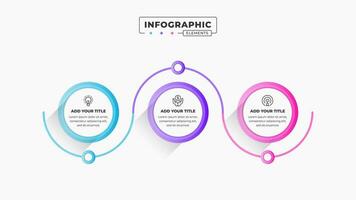 Vector process infographic design template with 3 steps or options